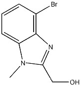 Molecular Structure of 1150618-44-2 ((4-Bromo-1-methyl-1H-benzoimidazol-2-yl)-methanol)